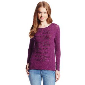 $36 Fox Racing Women's Decide Pullover Knit Sweater Open Back Berry Punch Size S